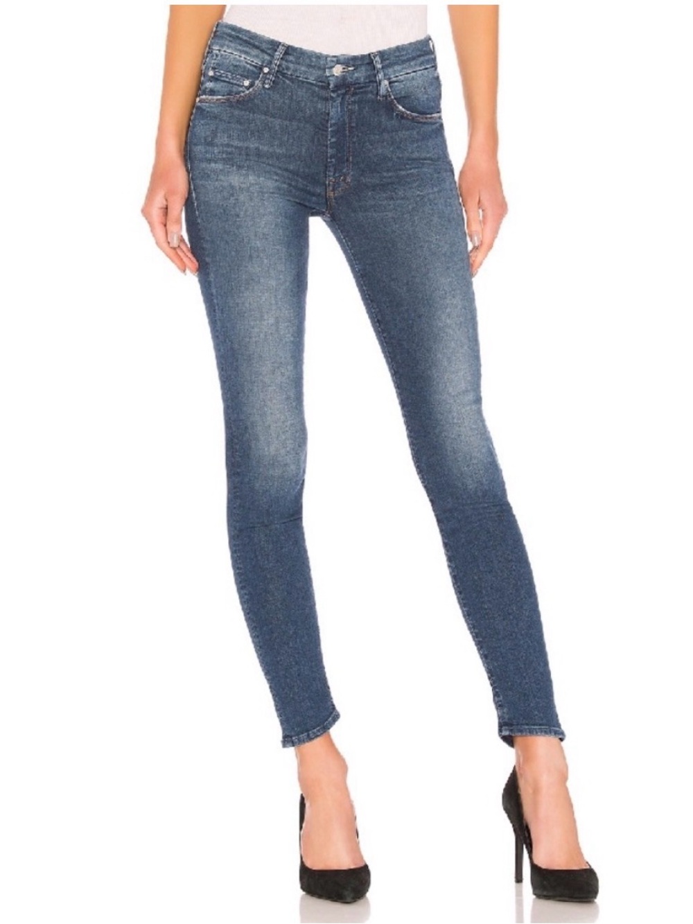 Mother The Looker Skinny Jeans in Turn of Tide.